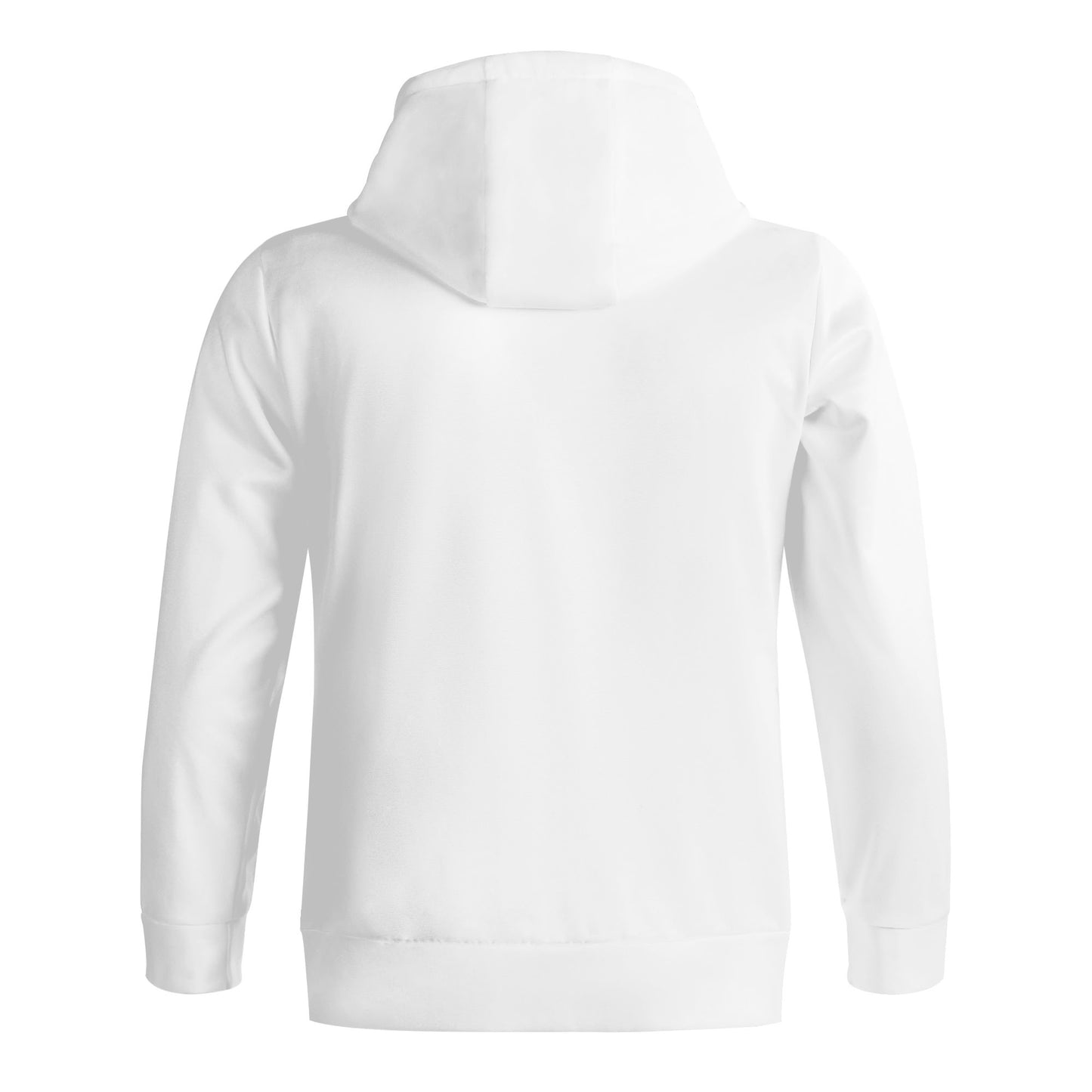 Warm Long Sleeve Drawstring Casual Hooded Sweatshirt with Full Zipper - High Collar Turtleneck Hoodie - Streetwear Style - Sizes S-5XL